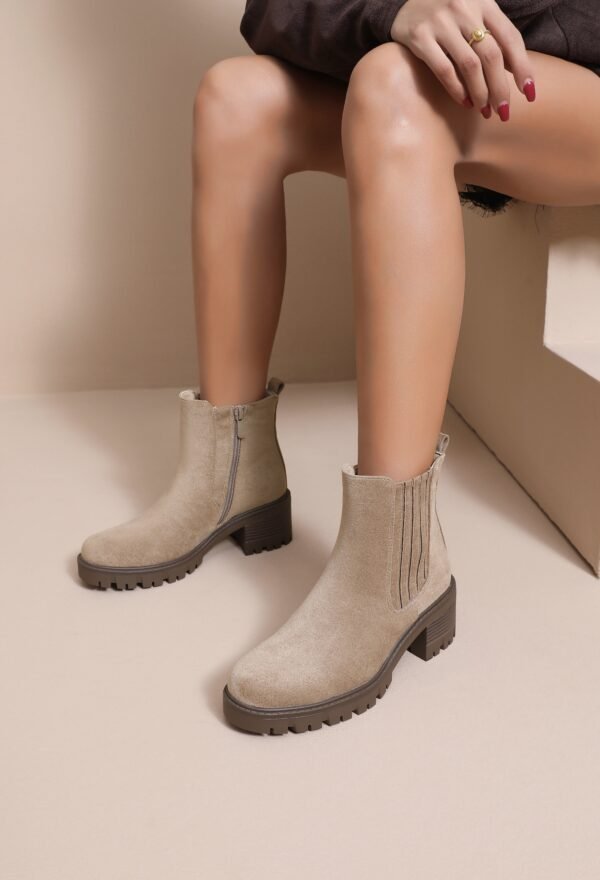 Bottines taupe  - Modèle Cathy
