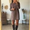 Bottes suédine chocolat - Modèle Queen