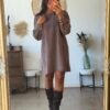 Bottes suédine chocolat - Modèle Queen