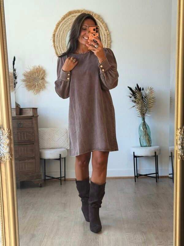 Bottes suédine chocolat - Modèle Queen