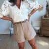 Short de tailleur taupe - Modèle Simon