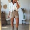 Bottes suédine taupe - Modèle Ava