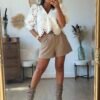 Bottes suédine taupe - Modèle Ava