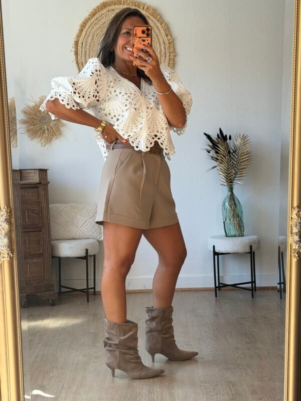 Bottes suédine taupe - Modèle Ava