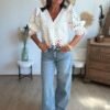 Jean Wide Leg  bleu - Modèle Molly