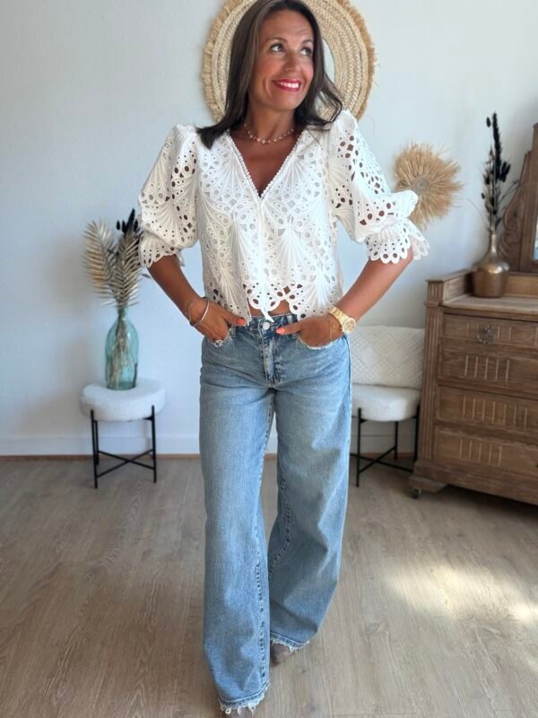 Jean Wide Leg  bleu - Modèle Molly