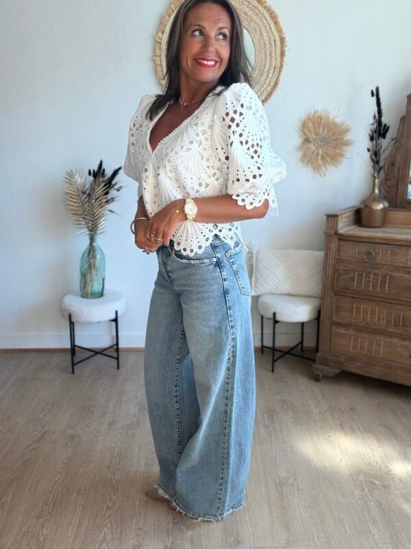 Jean Wide Leg  bleu - Modèle Molly