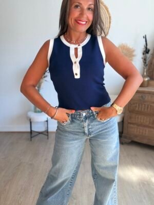 img_9509 Top sans manches bleu marine - Modèle Ricky