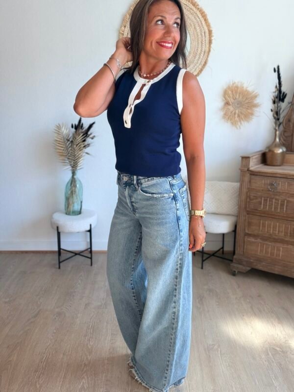 Jean Wide Leg  bleu - Modèle Molly