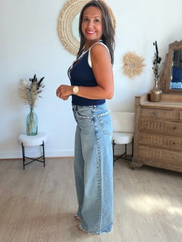 Jean Wide Leg  bleu - Modèle Molly