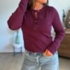Pull fin burgundy - Modèle Taylor