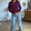 Pull fin burgundy - Modèle Taylor