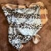 Petit foulard carré léopard camel