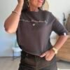 Pull manches 3/4 chocolat - Modèle Billie