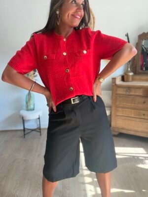 Bermuda tailleur noir - Modèle Dana