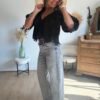 Jean Barrel cropped gris - Modèle Raven