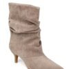 Bottes suédine taupe - Modèle Ava