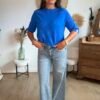 Pull manches 3/4 bleu royal - Modèle Billie