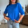Pull manches 3/4 bleu royal - Modèle Billie
