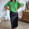 Pull manches 3/4 vert - Modèle Billie