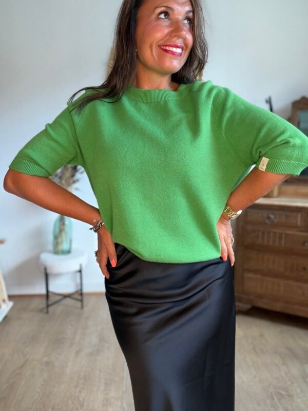 Pull manches 3/4 vert - Modèle Billie