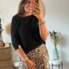 Pull manches 3/4 noir - Modèle Billie