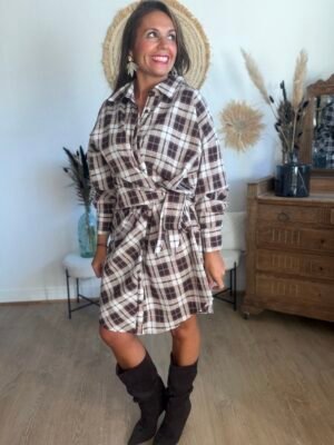 Robe chemise à carreaux - Modèle Max