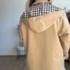Veste Trench Beige Écharpe-Foulard Vichy - Modèle Maho