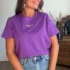 T shirt violet Amour - Modèle Ella