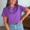 T shirt violet Amour - Modèle Ella