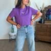 T shirt violet Amour - Modèle Ella