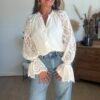 Blouse Fluide Manches en Dentelle- Modèle Saphyr