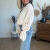 Blouse Fluide Manches en Dentelle- Modèle Saphyr