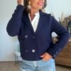 Veste Courte Marine Double Boutonnage — Modèle Émeraude