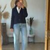 Veste Courte Marine Double Boutonnage — Modèle Émeraude