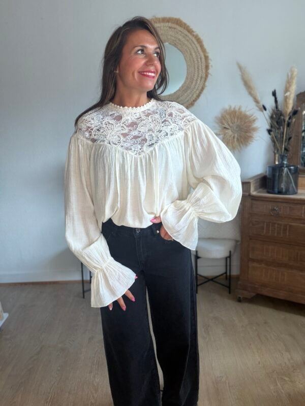 img_1629 Blouse écru à dentelle - Modèle Ruby