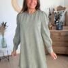 Robe courte Denim kaki - Modèle Jenna