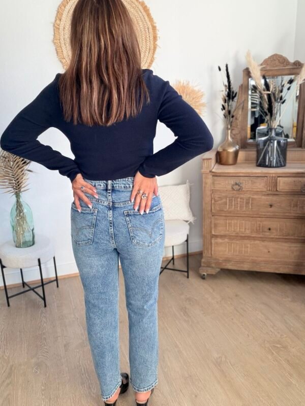 img_3139 Jean Mom fit Stretch Effet Délavé - Modèle Jenna