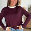 Pull fin bordeaux - Modèle Jim