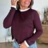 Pull fin bordeaux - Modèle Jim
