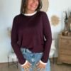 Pull fin bordeaux - Modèle Jim