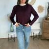Pull fin bordeaux - Modèle Jim