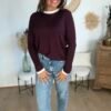 Pull fin bordeaux - Modèle Jim