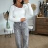 Jean Ballon Fit à Pois Effet Délavé
 - Modèle Maggy