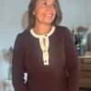 Pull ajusté marron  - Modèle Rackelle