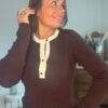 Pull ajusté marron  - Modèle Rackelle