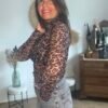 Sous pull léopard en tulle - Modèle Gladys