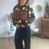 PULL JACQUARD LEOPARD MARRON Pull jacquard léopard - Modèle Juliette