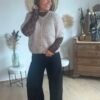 Cardigan manches courtes taupe - Modèle Lisa
