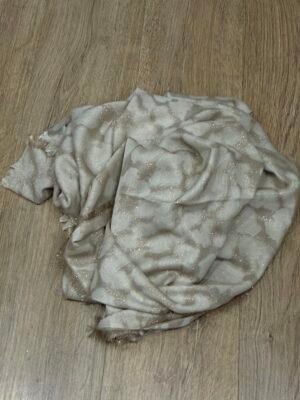 Écharpe léopard beige lurex  - Modèle Sonia